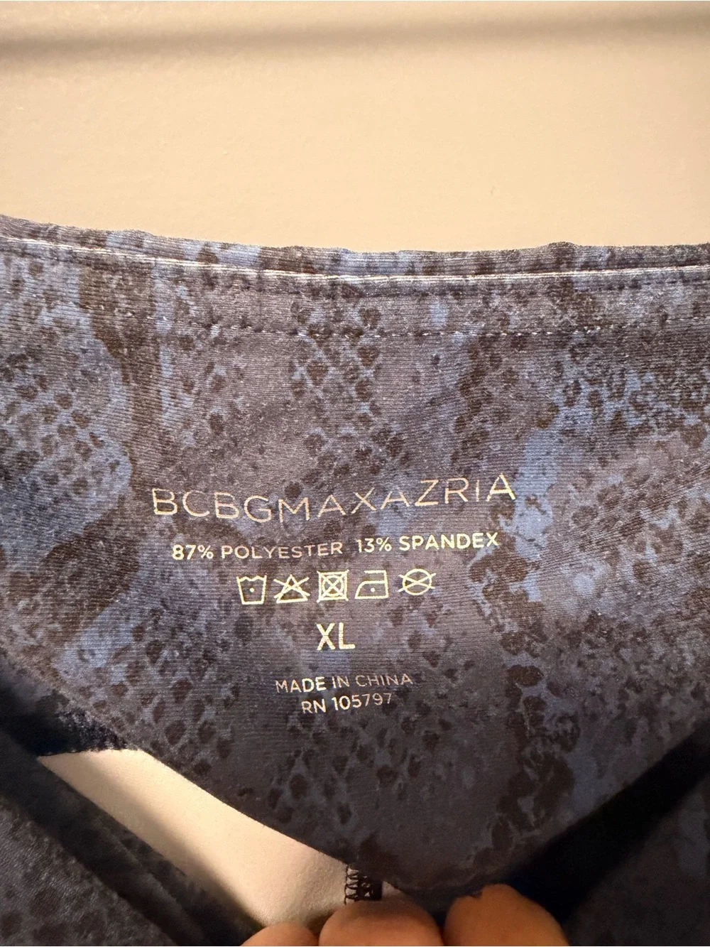 BCBGMaxAzria blue snakeskin